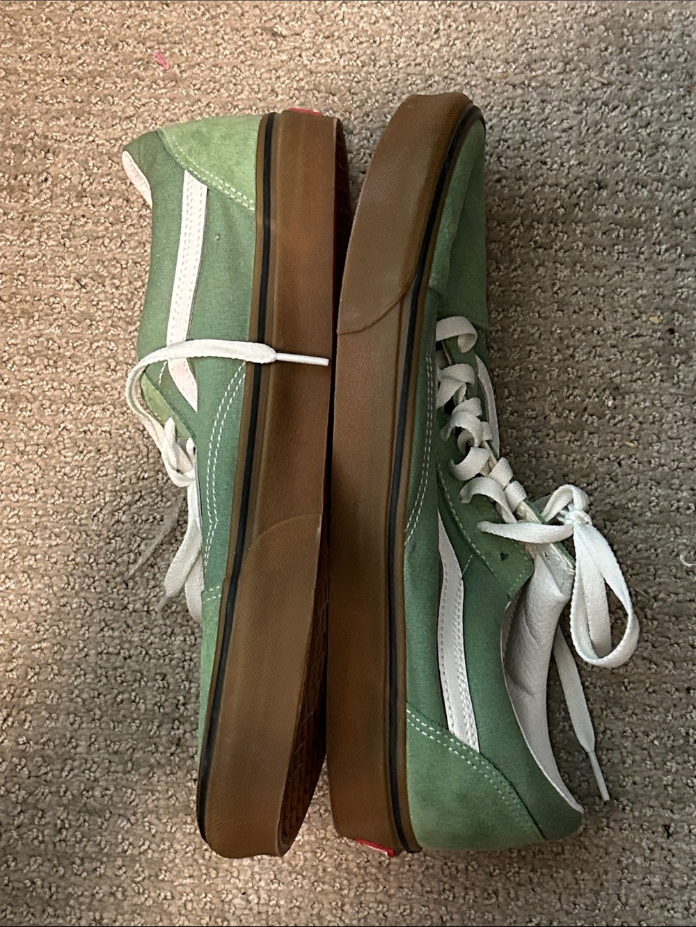Vans Mint Green Old Skool Sneakers with White Stripe - Picture 4 of 5